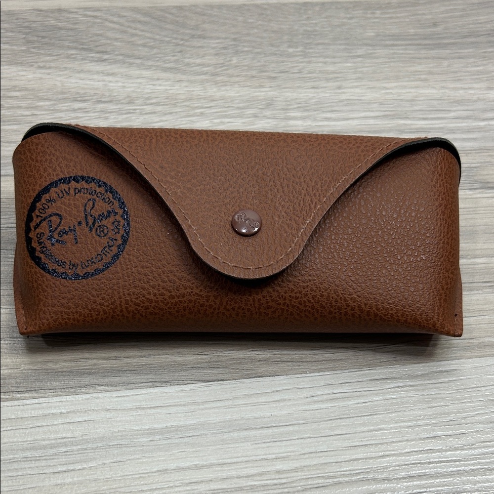 Ray ban Brown sunglasses Case UV Protection CASE ONLY Snap Shut Faux Leather